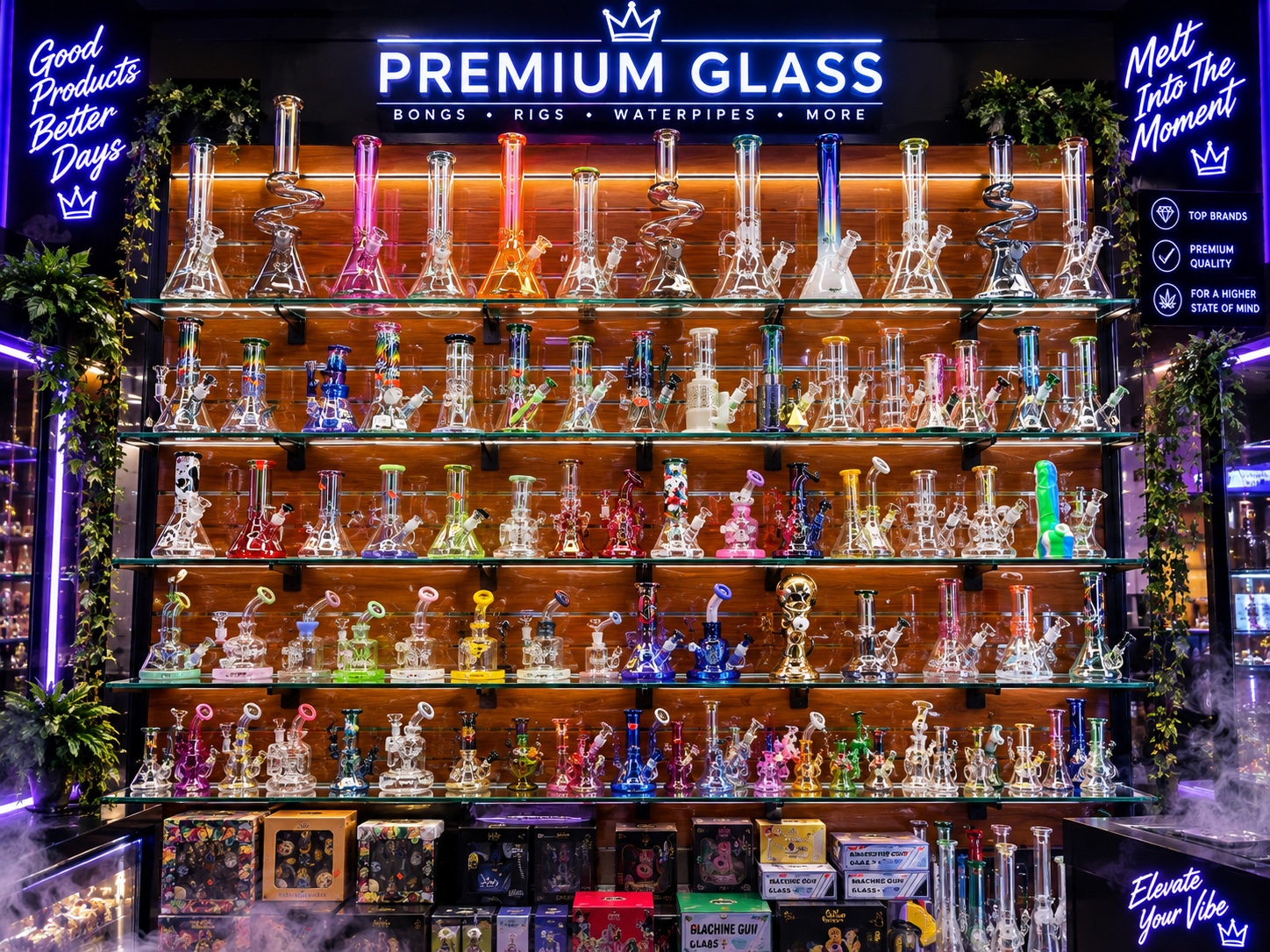 Premium glass display